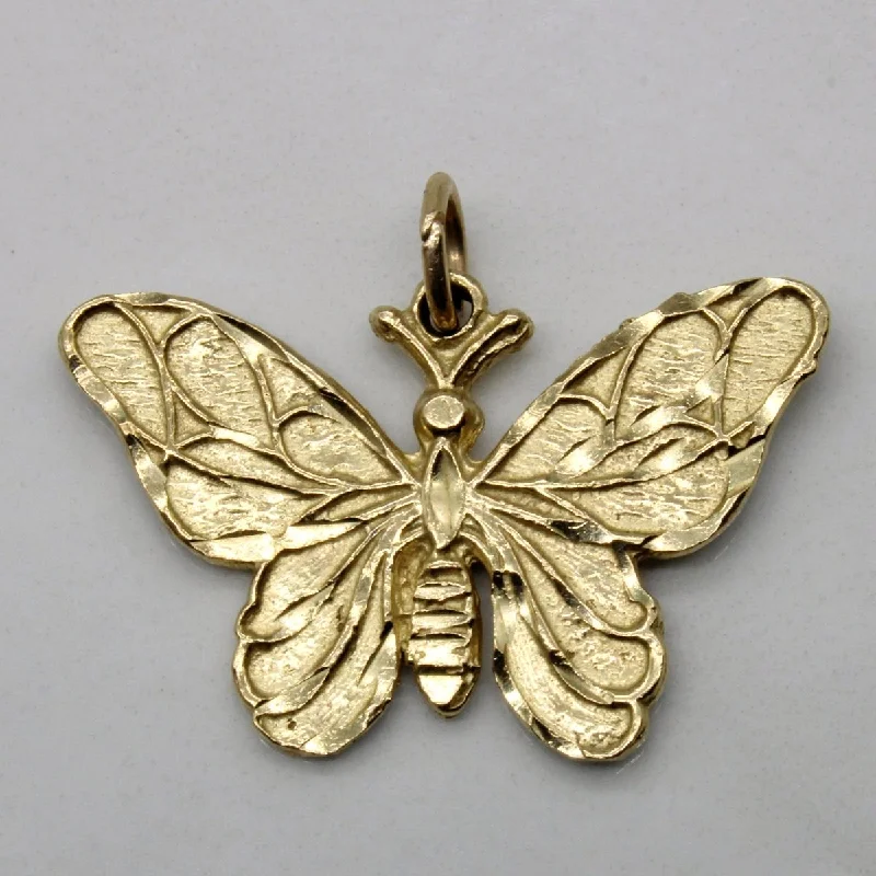 celestial orbit ring set 10k Yellow Gold Butterfly Pendant