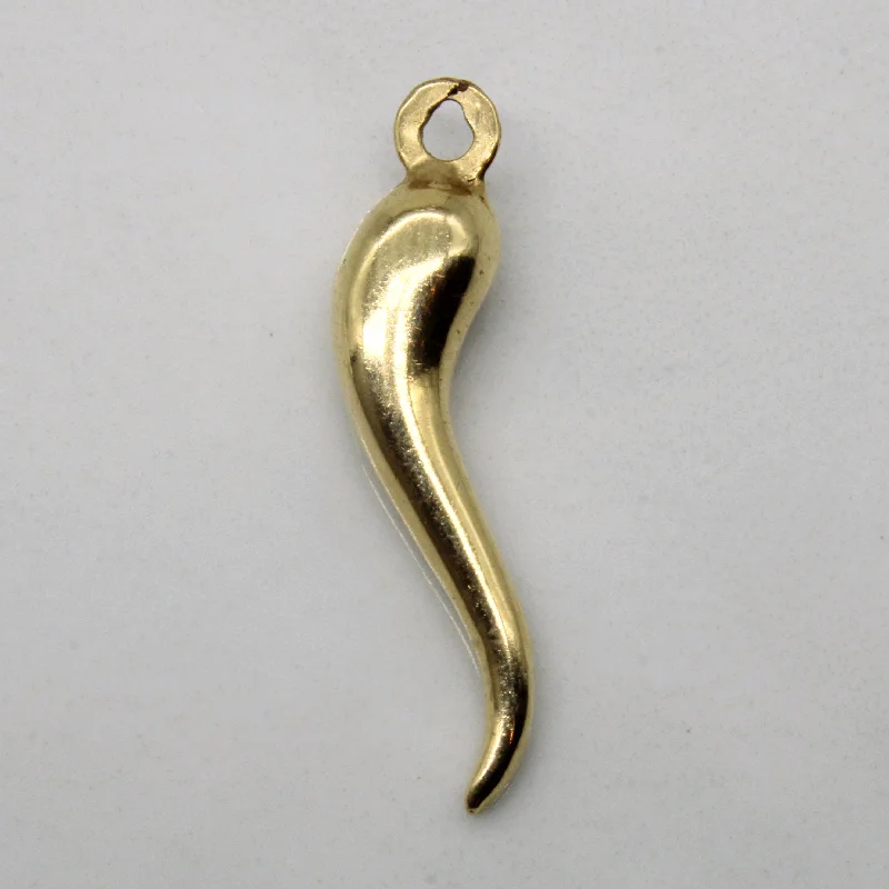 men’s engraved stainless steel bracelet 10k Yellow Gold Horn Pendant