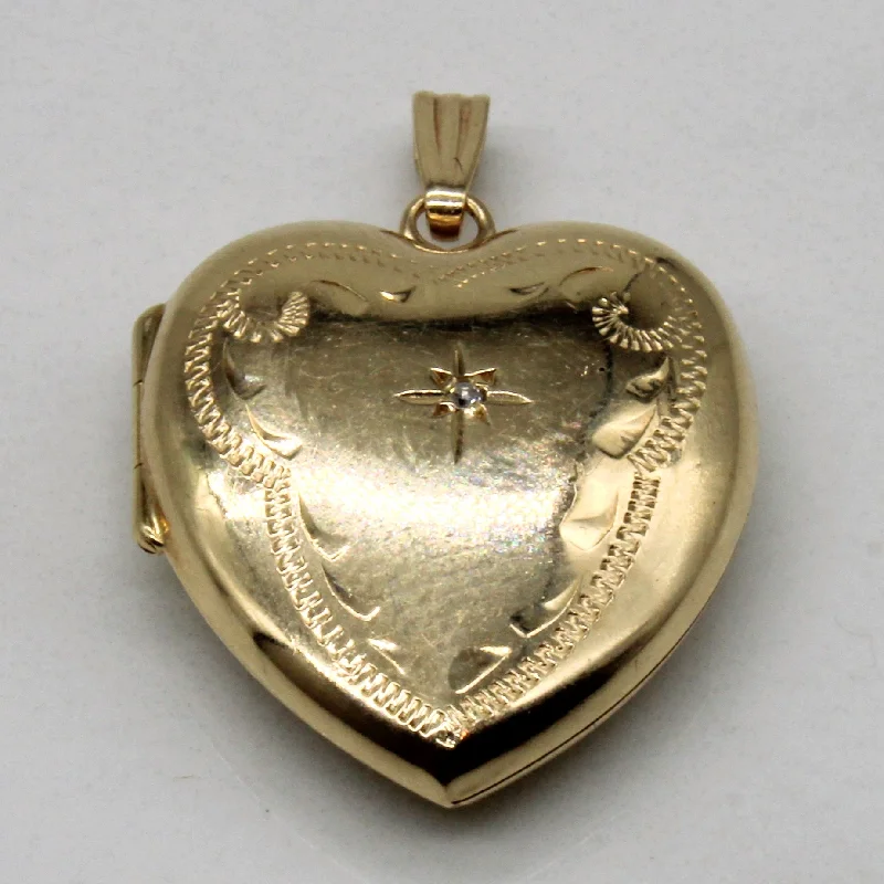 emerald gemstone earrings 10k Yellow Gold Heart Locket