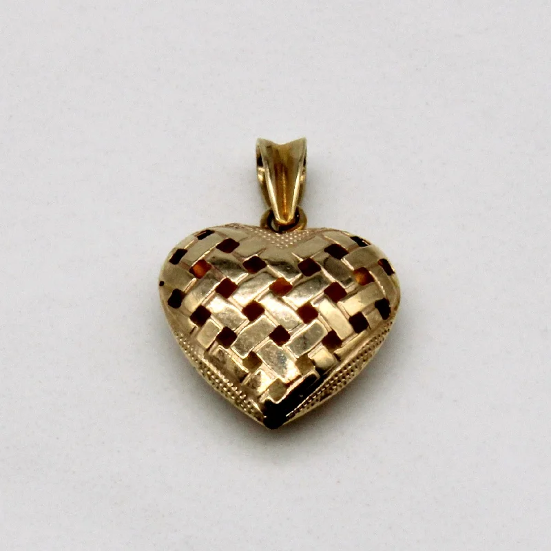 black tungsten wedding band for men 10k Yellow Gold Heart Pendant