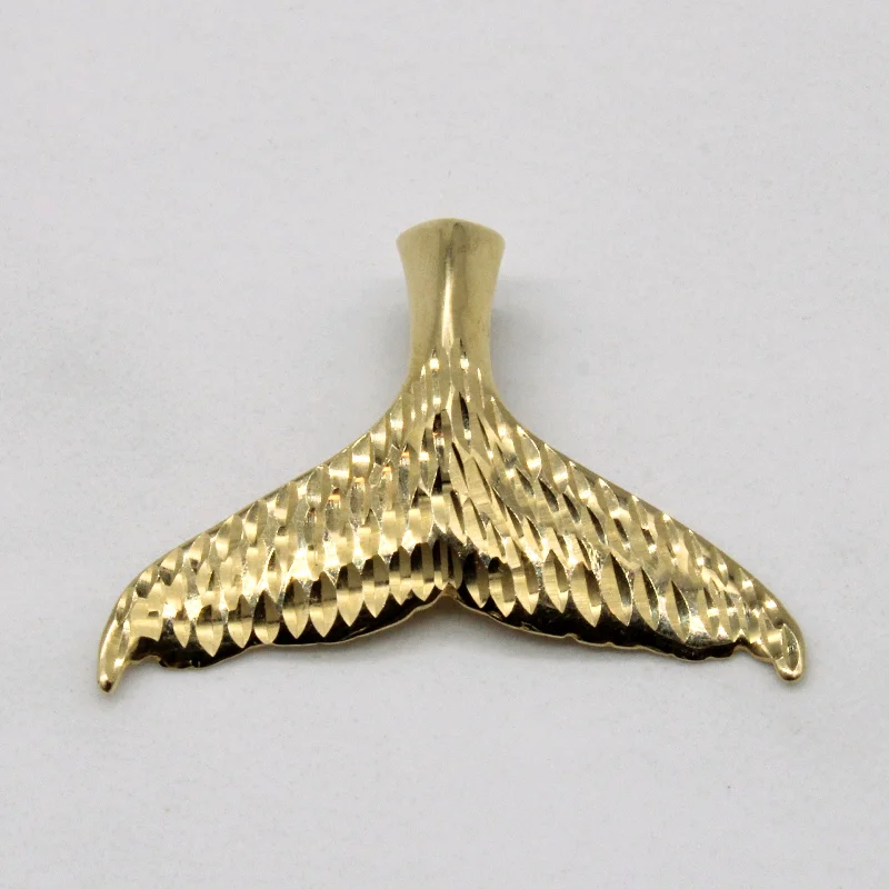 handmade ceramic bead bracelet 14k Yellow Gold Whale Tail Pendant