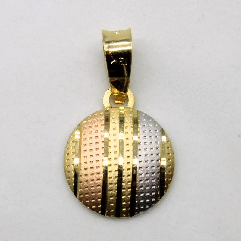 stackable gold bangle set 18k Tri Tone Gold Pendant