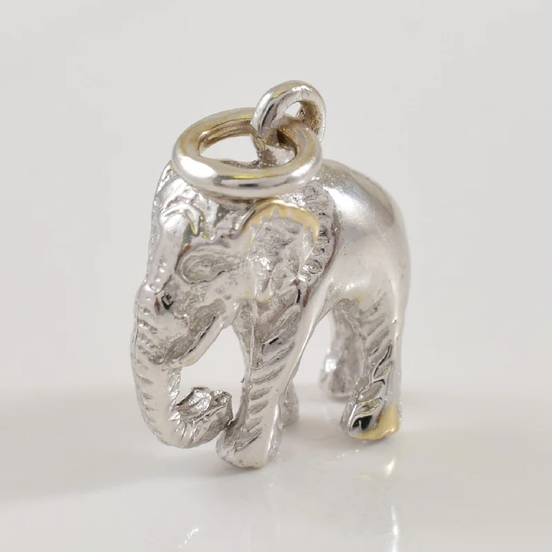 rose gold anklet chain 18k White Gold Elephant Charm |