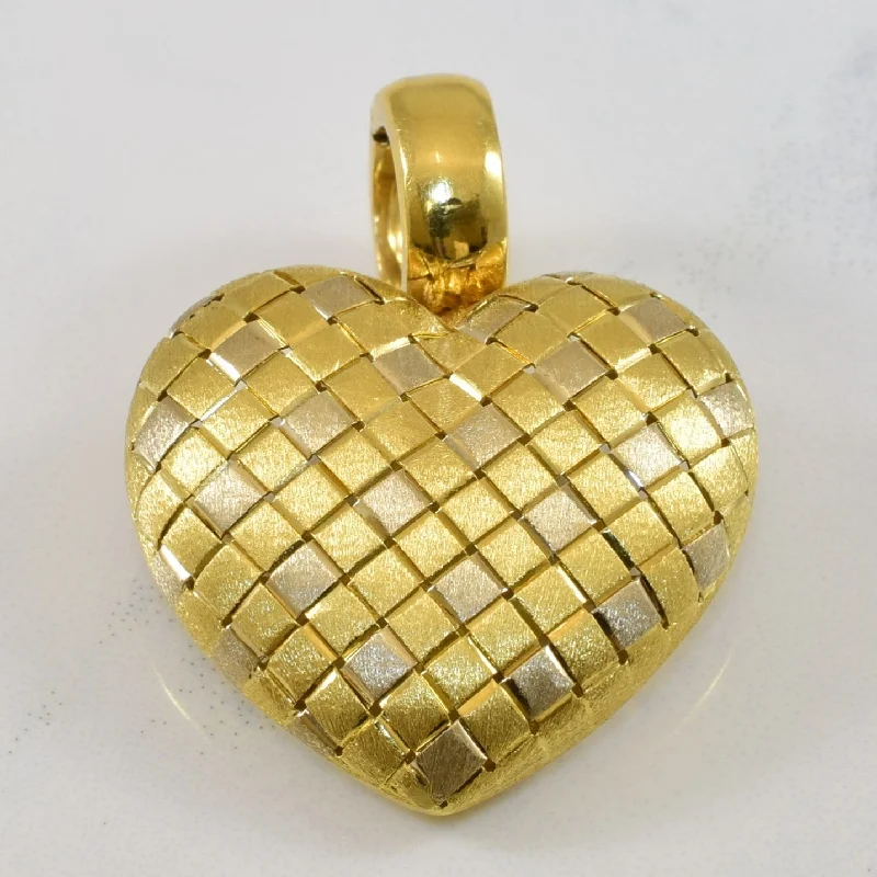 gemstone teardrop earrings 'Birks' Woven Yellow Gold Heart Pendant |