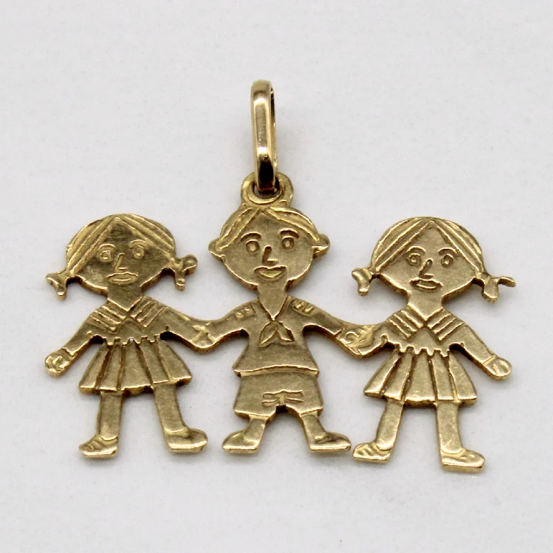white gold infinity ring 18k Yellow Gold Children Pendant