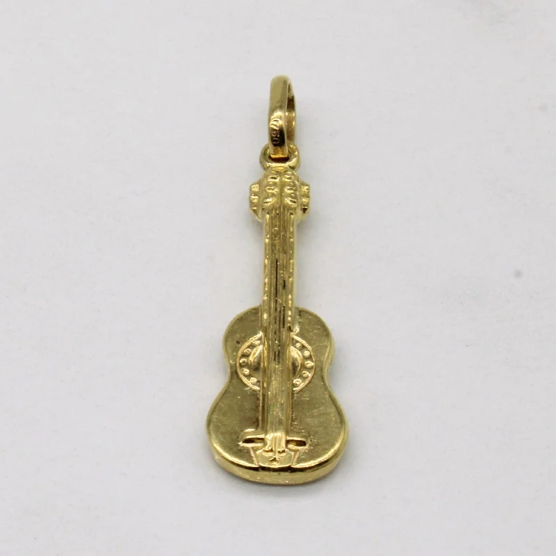 silver infinity symbol bracelet 18k Yellow Gold Guitar Pendant