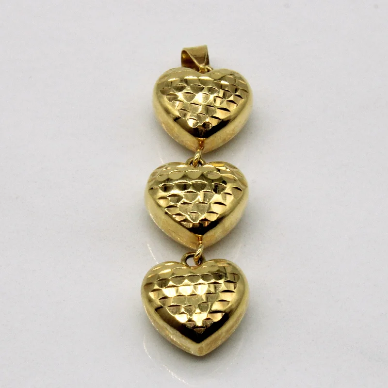 classic pearl strand necklace 18k Yellow Gold Heart Drop Pendant