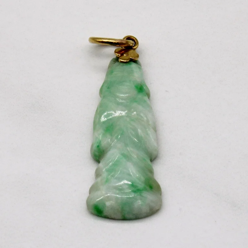sterling silver infinity bracelet 21k Yellow Gold & Jadeite Pendant | 10.00ct |