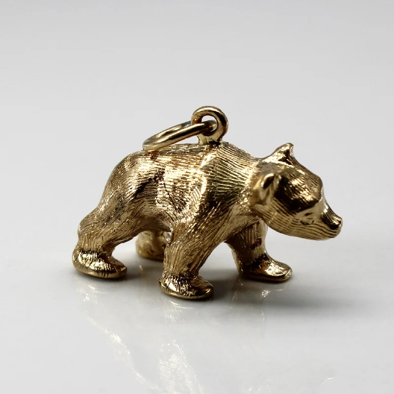 9k Gold Bear Pendant