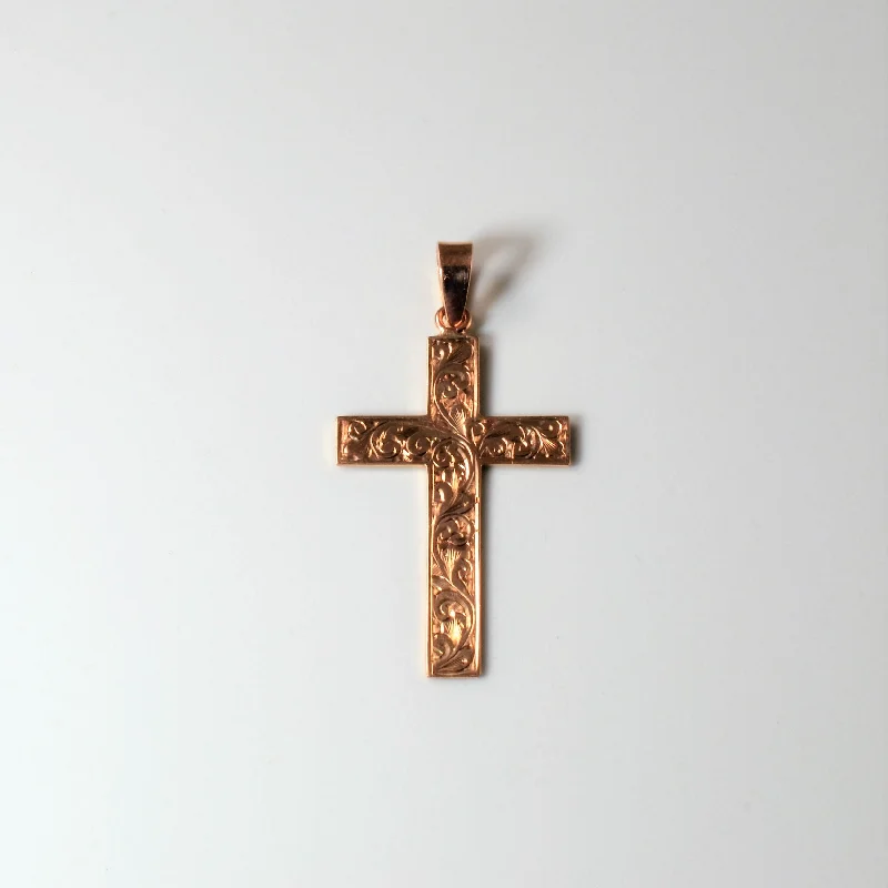 rose quartz bracelet healing Rose Gold Ornate Cross Pendant |