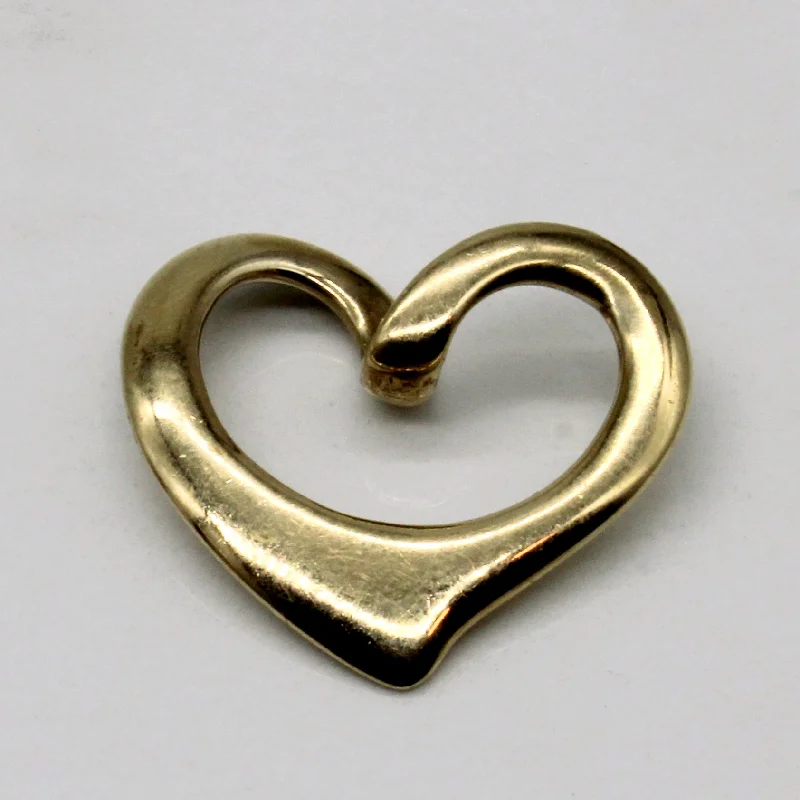 handmade lava stone bracelet 9k Yellow Gold Heart Pendant