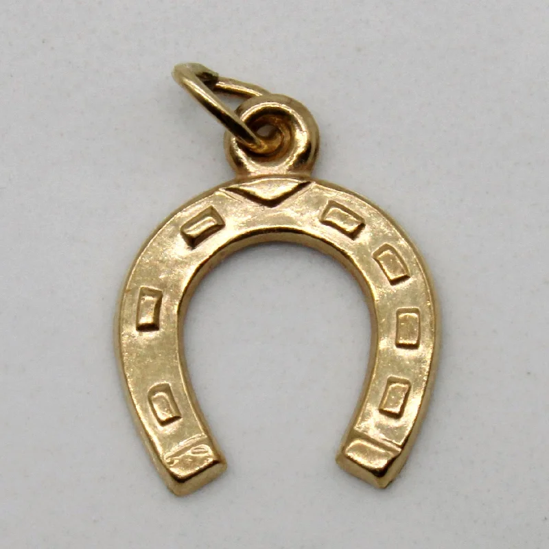 real turquoise drop earrings 9k Yellow Gold Horse Shoe Pendant