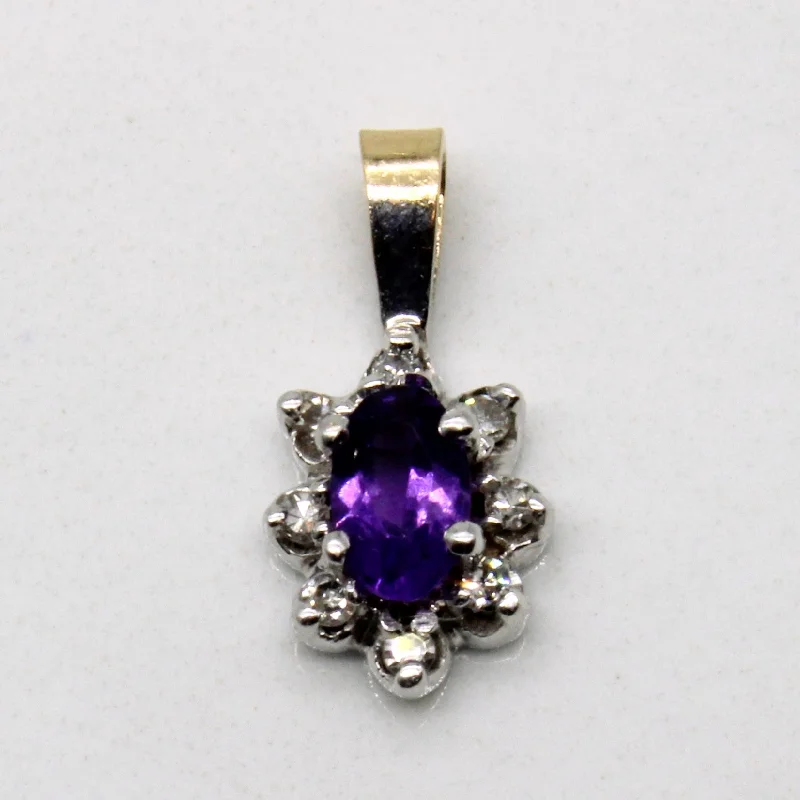 celestial astrology sign ring Amethyst & Diamond Pendant | 0.18ct, 0.04ctw |