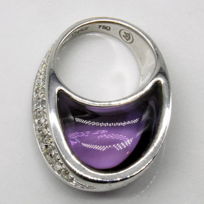 pearl and silver bracelet Amethyst Cabochon & Diamond Pendant | 6.85ct, 0.27ctw |