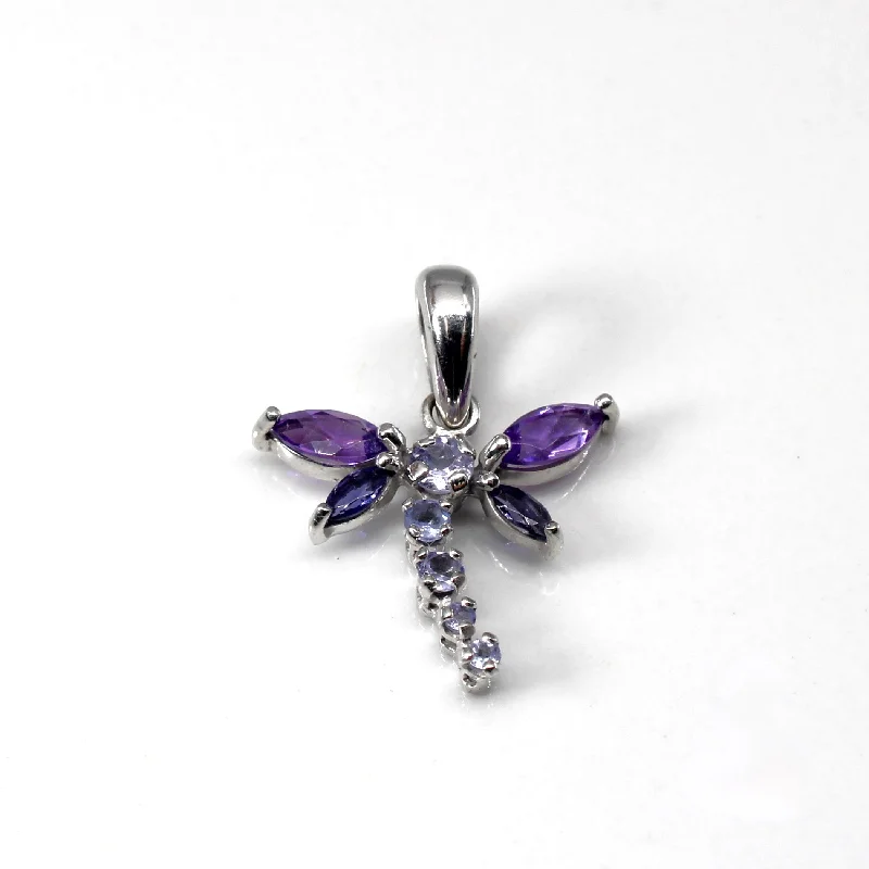 Amethyst & Tanzanite Dragonfly Pendant | 0.30ctw | 0.25ctw |