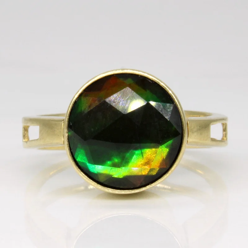 real zircon gemstone bracelet Ammolite Ring/Pendant | 2.70ct | SZ 6.5 |