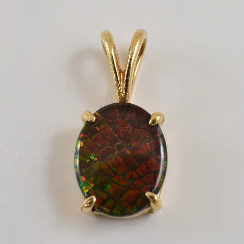 titanium wedding band men’s black Ammolite Pendant | 1.40ct |