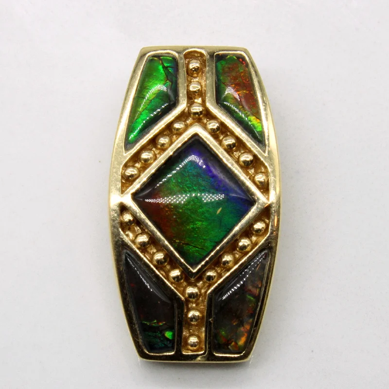 celestial crescent moon bracelet Ammolite Pendant | 1.93ctw |