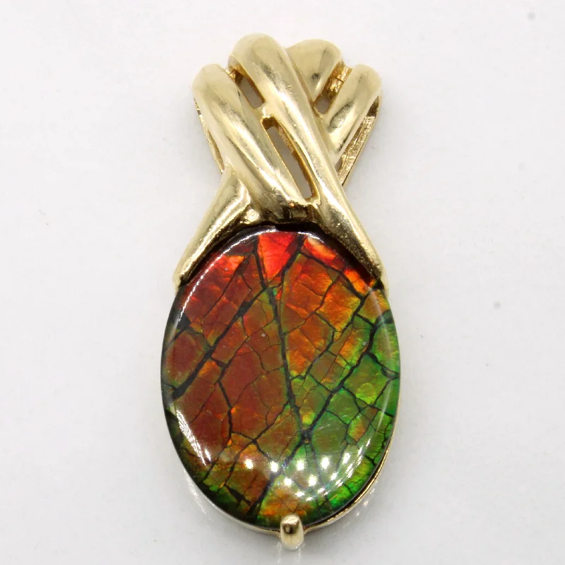 dainty silver hamsa bracelet Ammolite Pendant | 2.95ct |