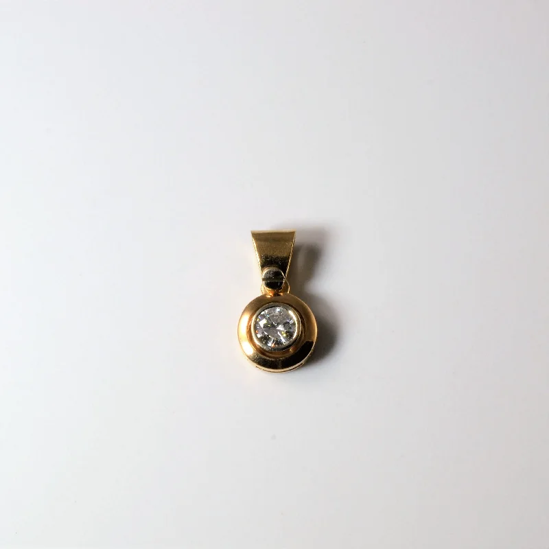genuine ruby ring women Bezel Set Diamond Pendant | 0.48ct |