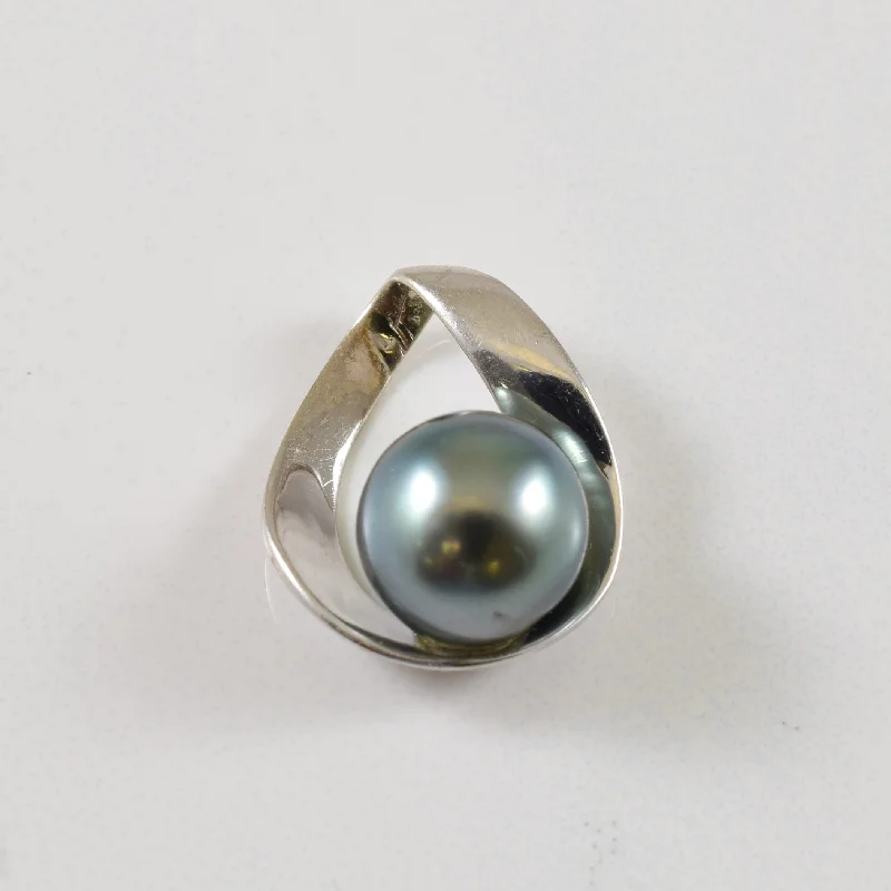 dainty snake ring gold Black Pearl Pendant | 3.91ct |