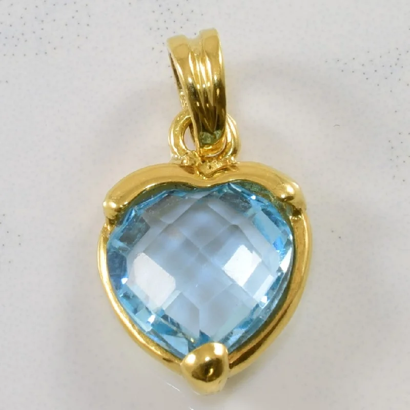 rose gold ring with diamonds Blue Topaz Heart Pendant | 5.00ct |