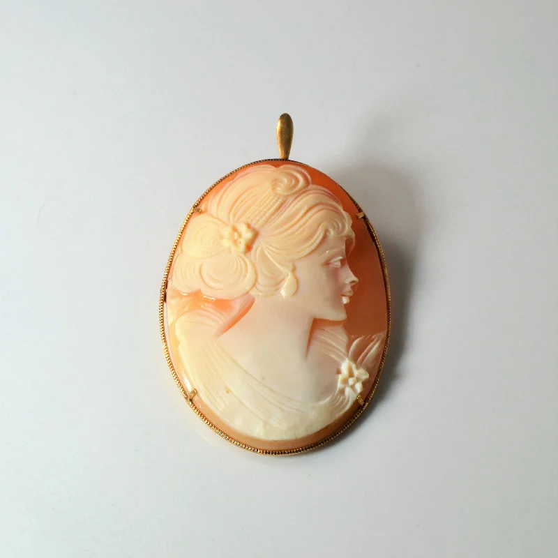 gemstone infinity bracelet Cameo Gold Pendant/ Brooch