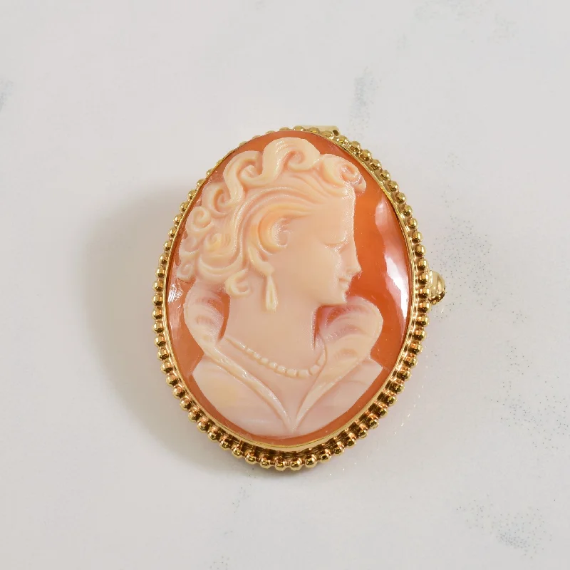 minimalist diamond stud earrings Cameo Shell Brooch/Pendant | 10.00ct |