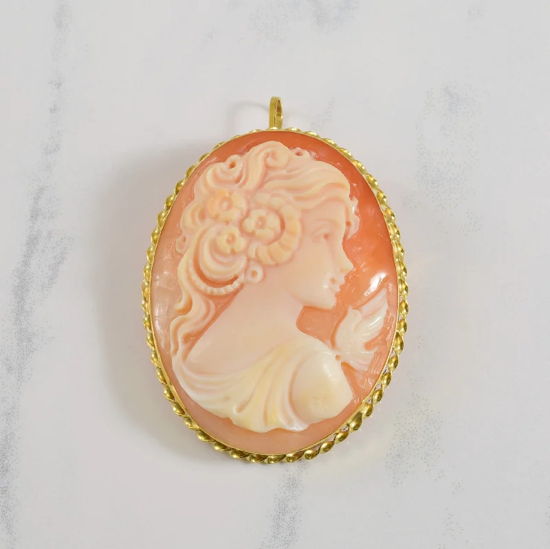 personalized couple’s bracelet engraved Cameo Shell Brooch/Pendant | 20.00ct |