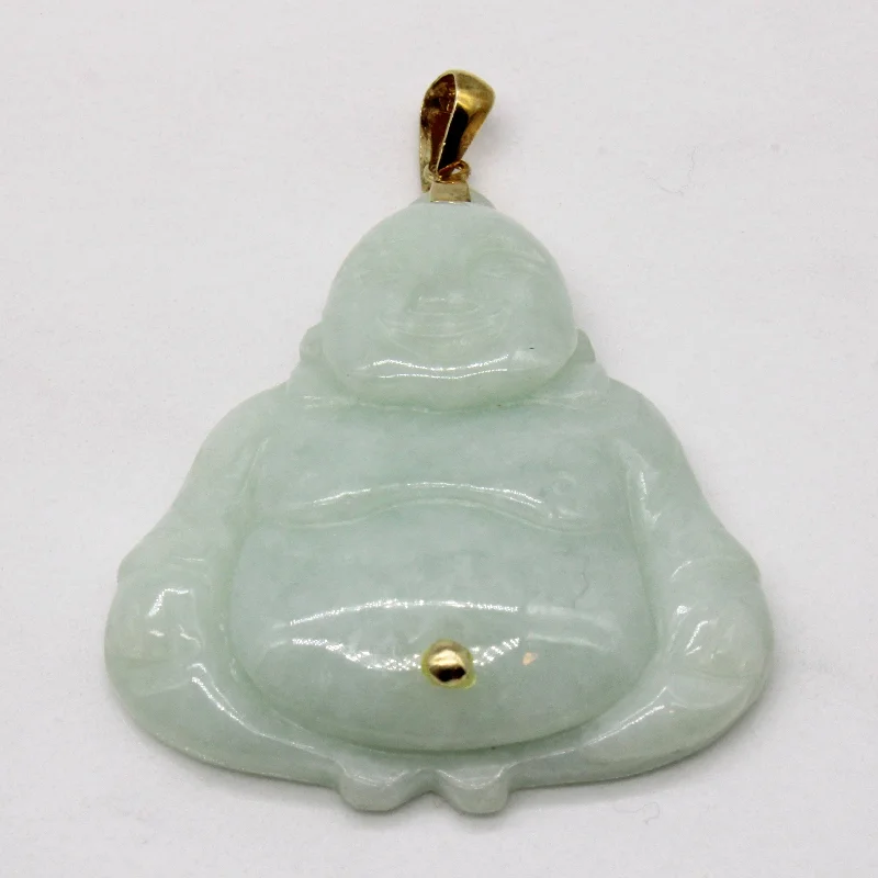 sterling silver charm anklet Carved Jadeite Buddha Pendant | 75.00ct |