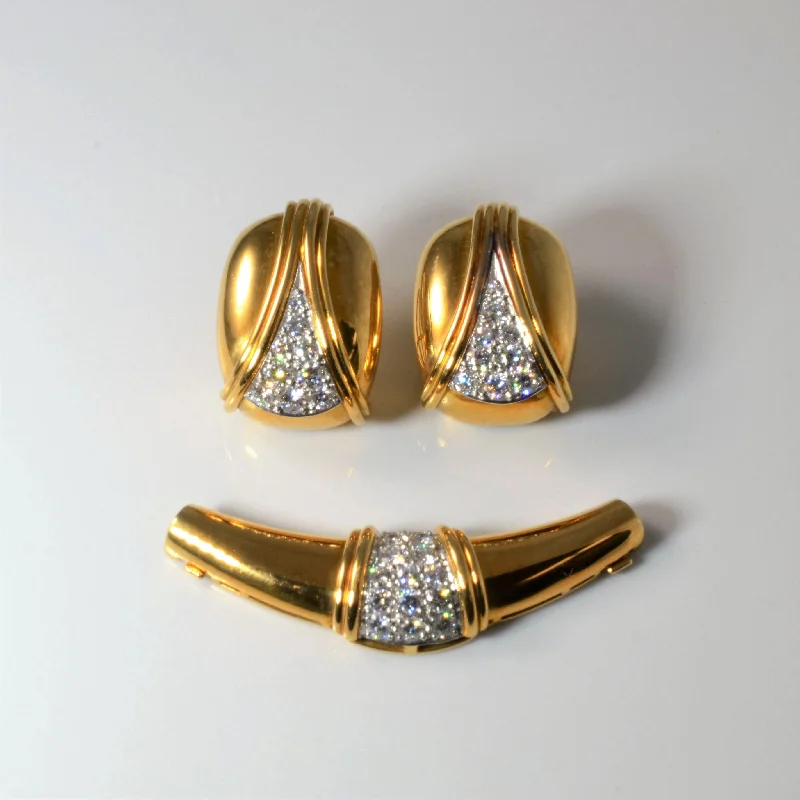 vintage citrine ring Cavelti' Diamond Earrings & Pendant Set | 1.64ctw |
