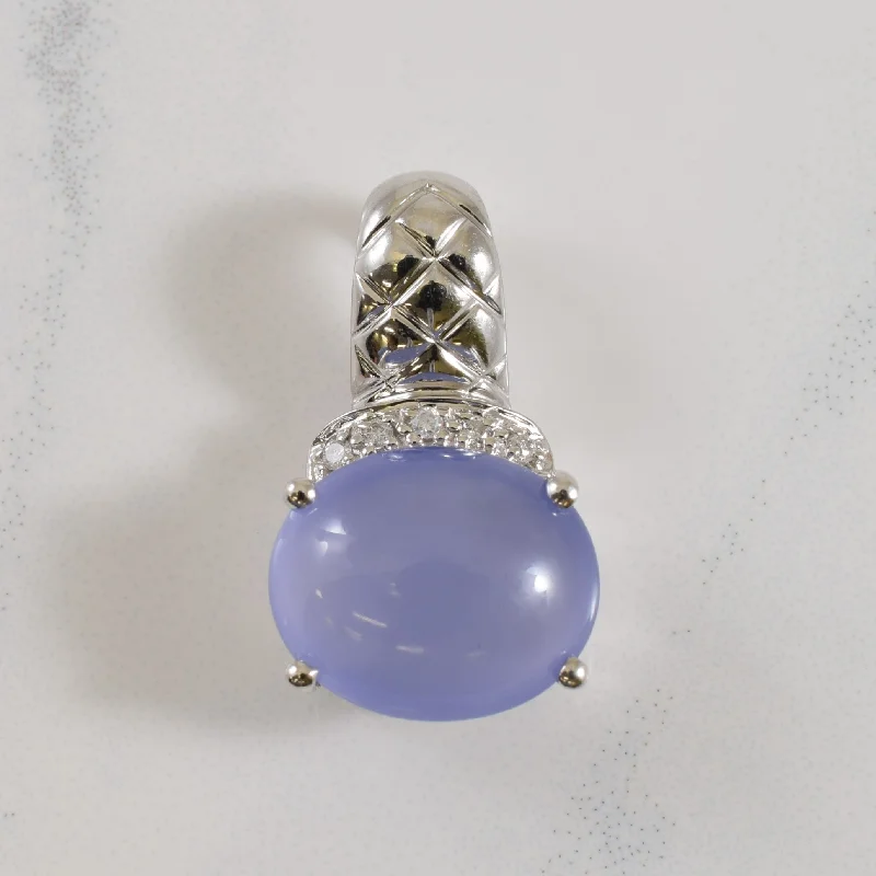 snake chain bracelet gold Chalcedony & Diamond Pendant | 5.00ct, 0.03ctw |