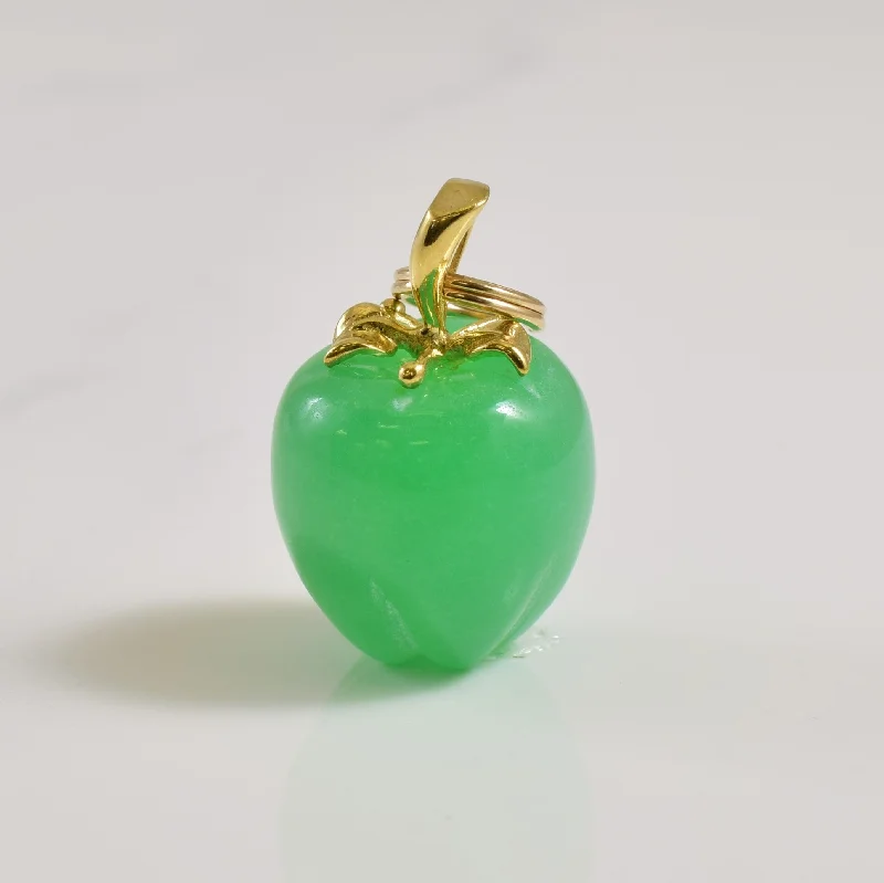 handcrafted filigree ring silver Chrysoprase Apple Pendant | 16.00ct |