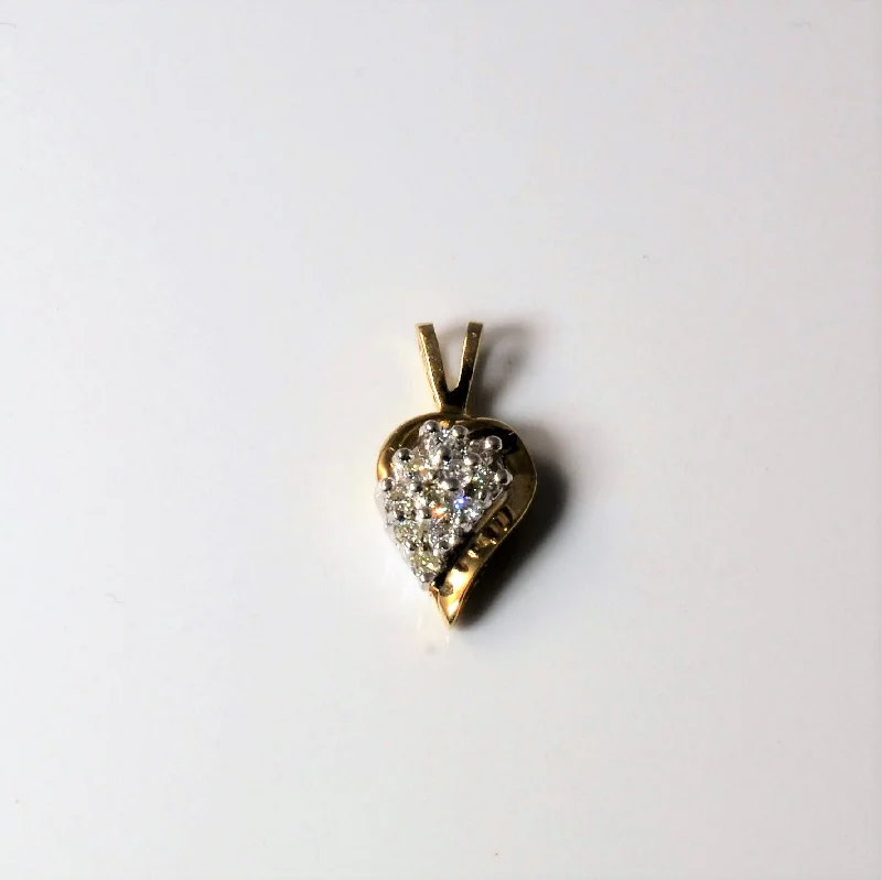 men’s sterling silver cufflinks Cluster Diamond Pendant | 0.17ctw |