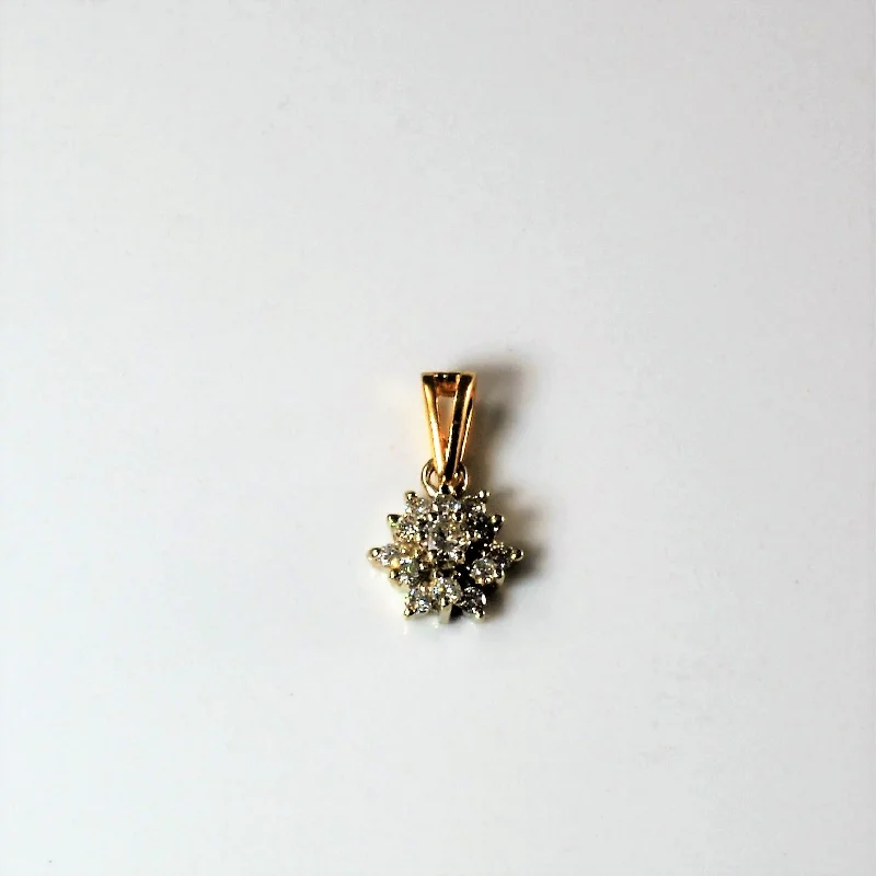 minimalist infinity ring Cluster Diamond Pendant | 0.25ctw |