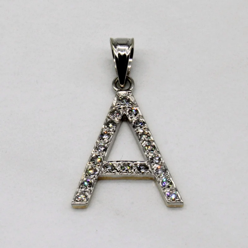 customized infinity bracelet Diamond 'A' Initial Pendant | 0.30ctw |