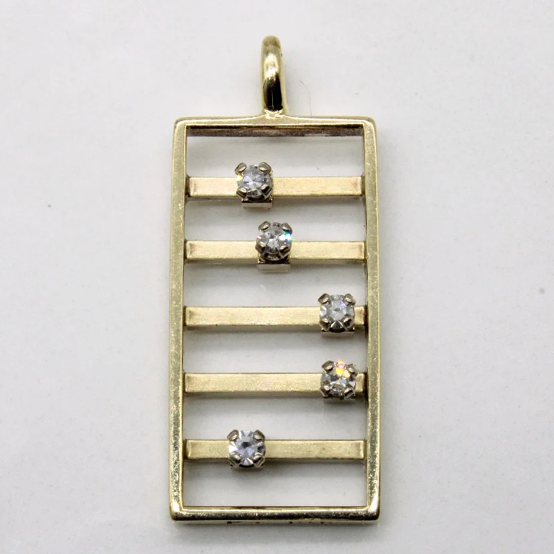 boho shell beaded anklet Diamond Abacus Pendant | 0.13ctw |