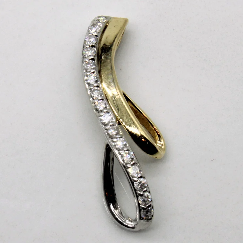 natural crystal pendant necklace Abstract Diamond Pendant | 0.16ctw |