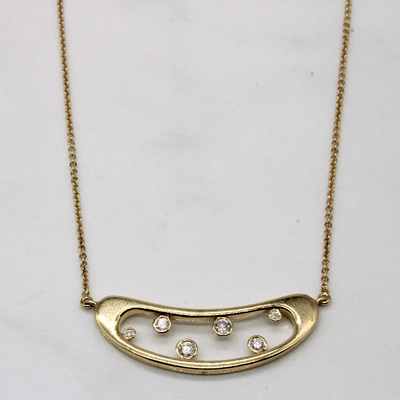 dainty birthstone ring for women Diamond Abstract Pendant Necklace | 0.28ctw | 16" |