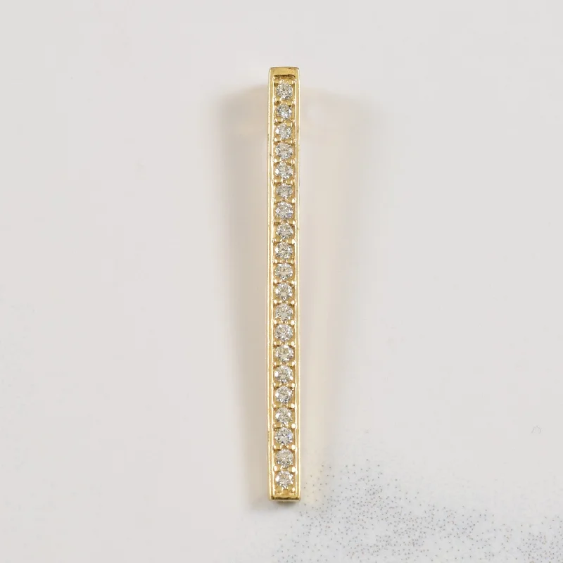 sterling silver toe ring set Diamond Bar Pendant | 0.12ctw |