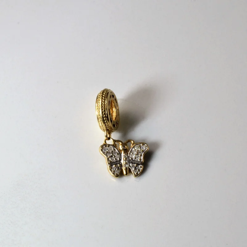 simple turquoise stud earrings Diamond Butterfly Pendant | 0.08ctw |