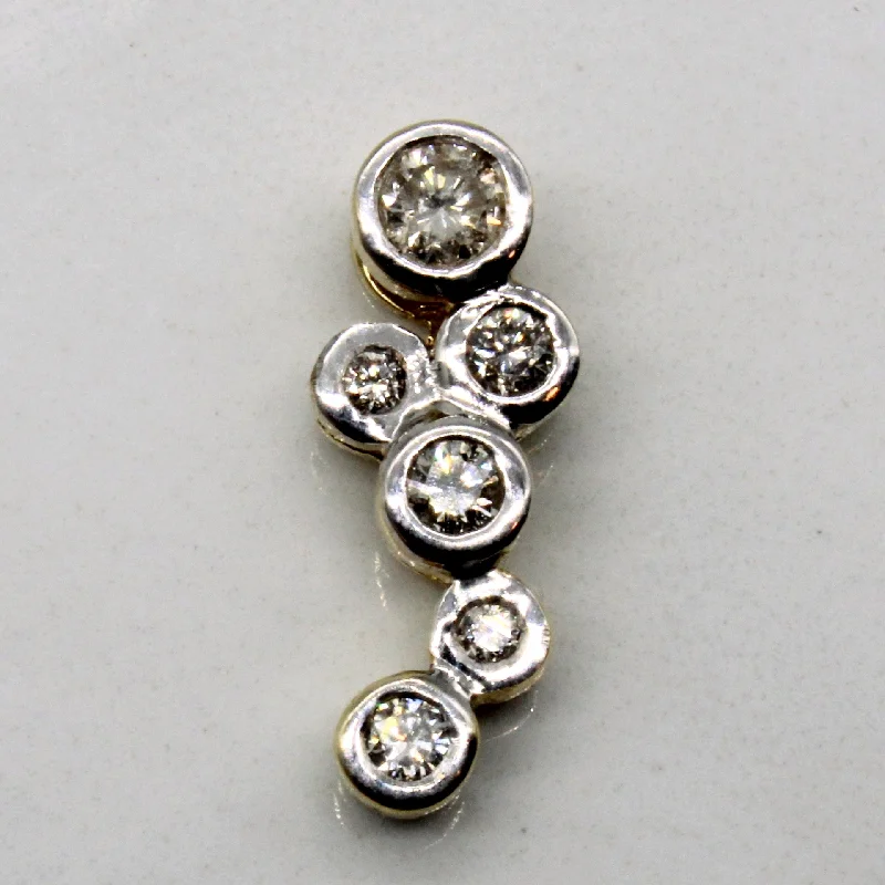 unique tribal silver ring Diamond Cluster Drop Pendant | 0.25ctw |