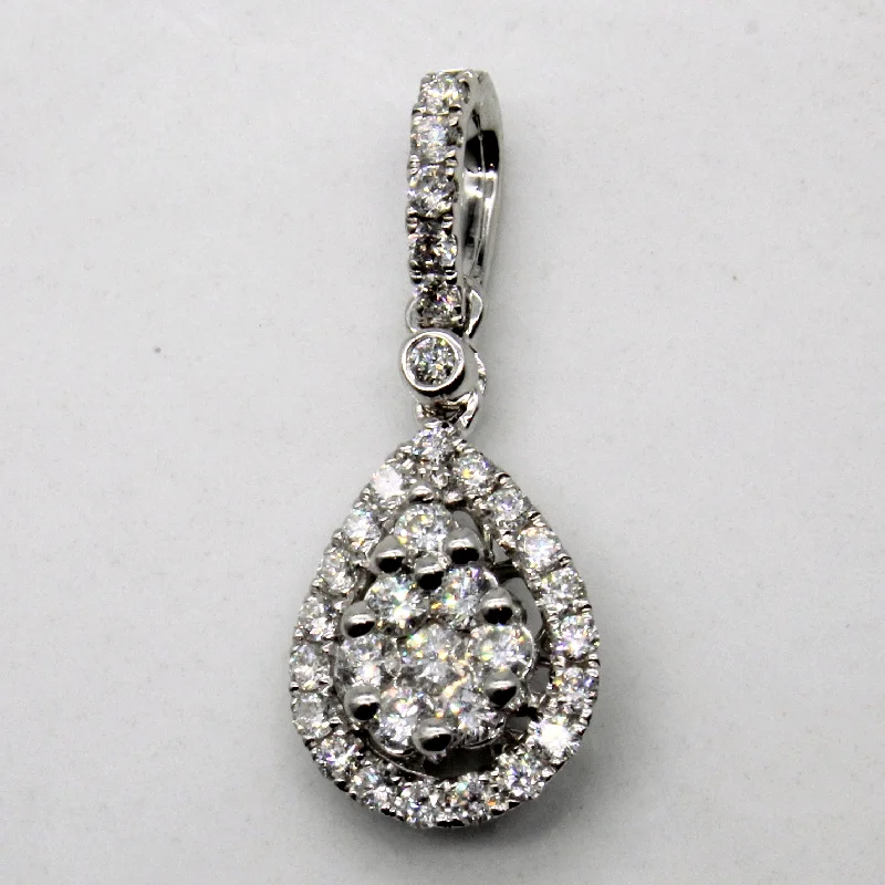 minimalist black diamond studs Diamond Cluster Drop Pendant | 0.44ctw |