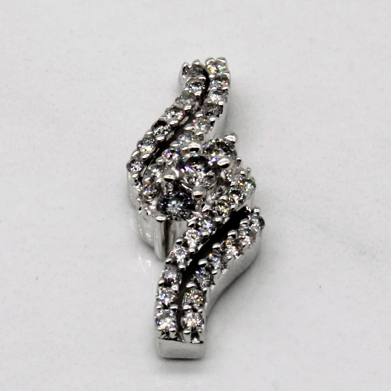 infinity loop ring rose gold Diamond Cluster Pendant | 0.49ctw |