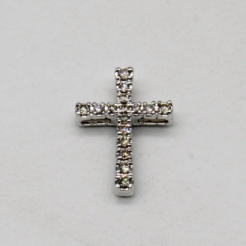 natural garnet gemstone ring Diamond Cross Pendant | 0.08ctw |