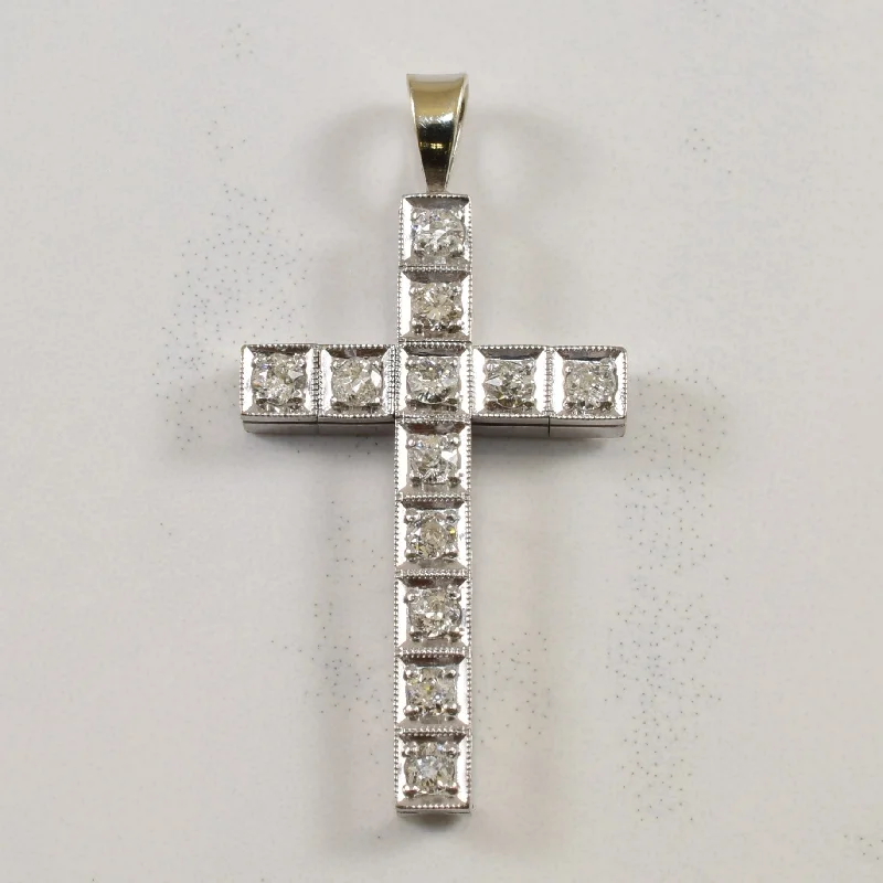 handmade copper wire ring Diamond Cross Pendant | 0.27ctw |