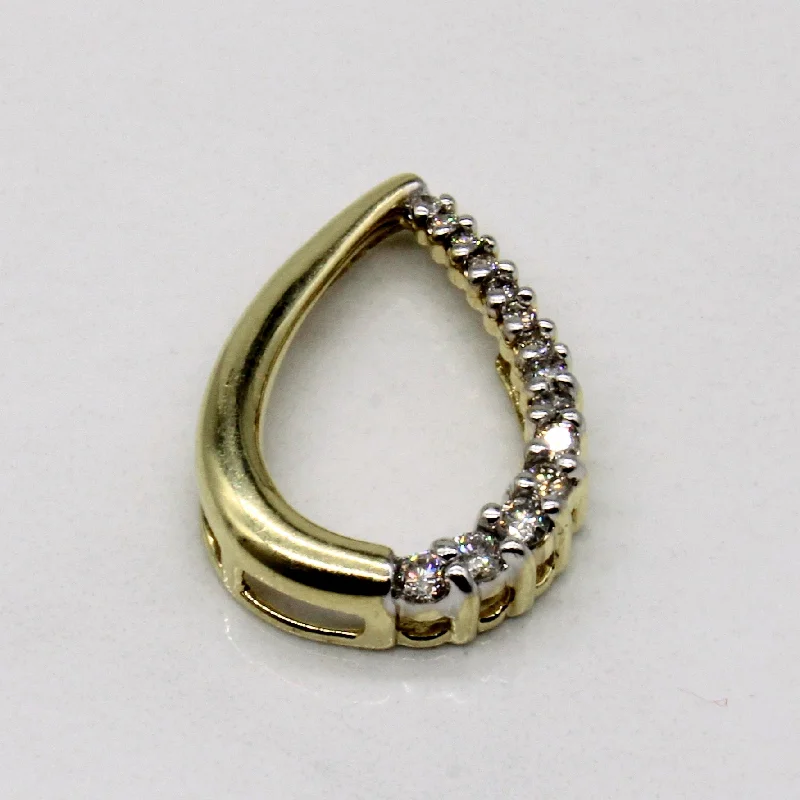 personalized silver cuff bracelet Diamond Drop Pendant | 0.19ctw |