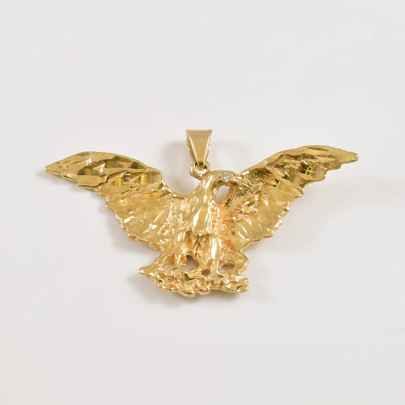 unique crystal bar necklace Diamond Eagle Pendant | 0.01ct |
