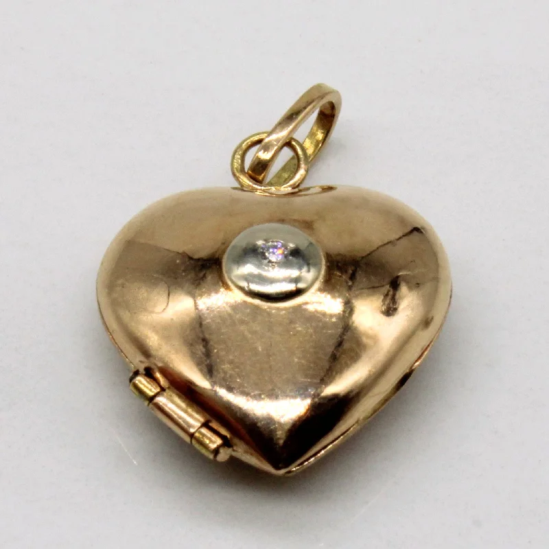 minimalist cuff bracelet adjustable Diamond Heart Locket | 0.02ct |