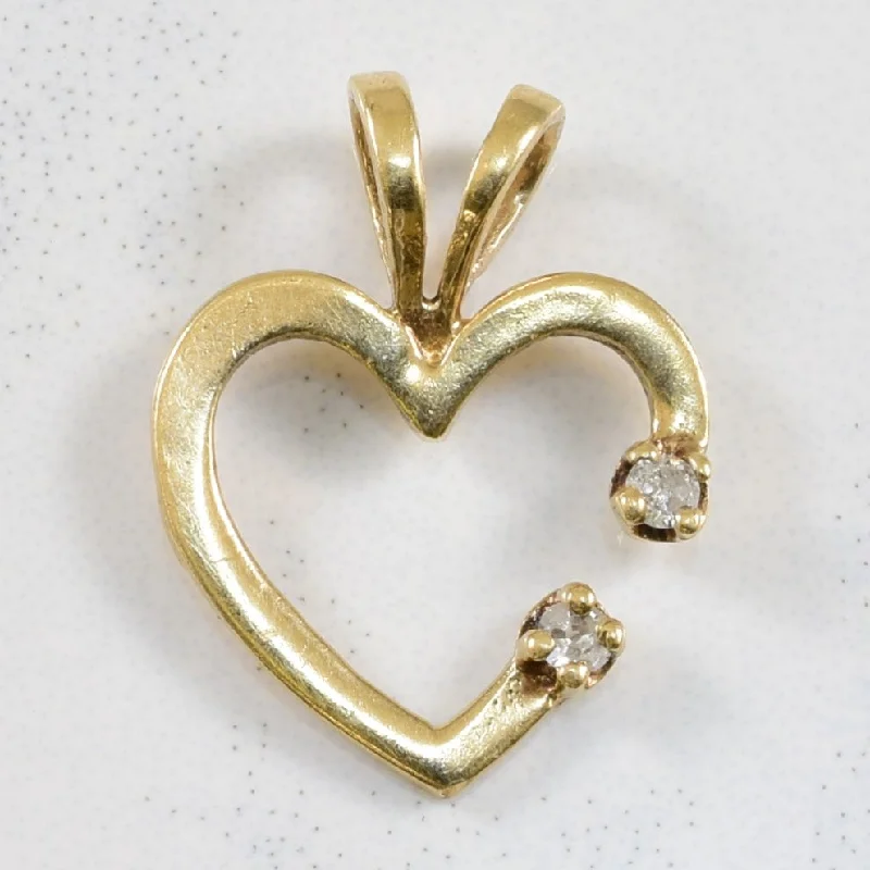 vintage-style filigree bracelet Diamond Heart Pendant | 0.03ct |